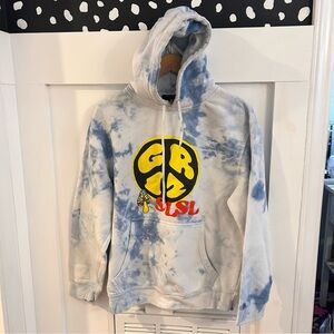 Griz mushroomTie-Dye Hoodie with Graphic Print SLSL Medium
